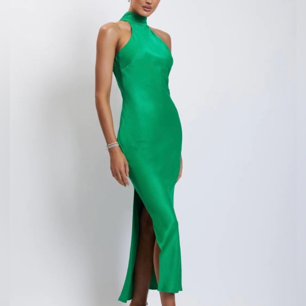 Meshki Green Halter Dress